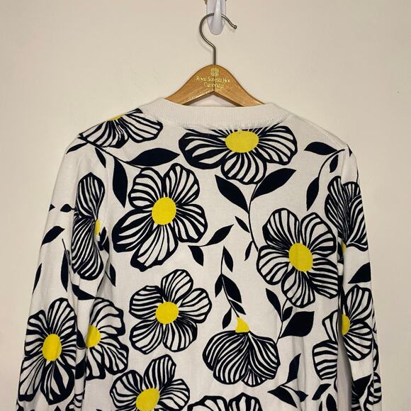 Tommy Hilfiger Womens Cardigan Long Sleeve Sweater Floral Preppy Buttons Medium - Picture 9 of 11